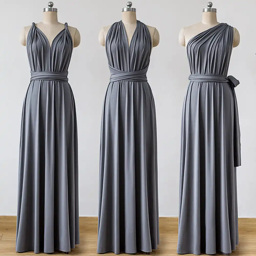 charcoal grey flower girl dresses