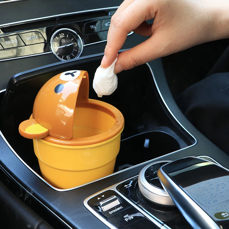 

Inner Auto Center Console Trash Storage Organizer Can Rubbish Storage Box Trash Bin for Car, Home, Office, Kitchen, Living Room