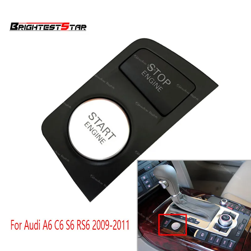 

OEM Car Switch Start Button Chrome Start Stop Engine Button Switch 4F1905217E For Audi A6 C6 S6 RS6 2009 2010 2011 4F1 905 217 E