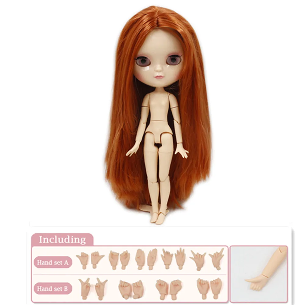

Fortune Days ICY DBS Doll 1/6Super soft straight hair joint body including hand setAB like the blyth doll 30cm High Quality toys