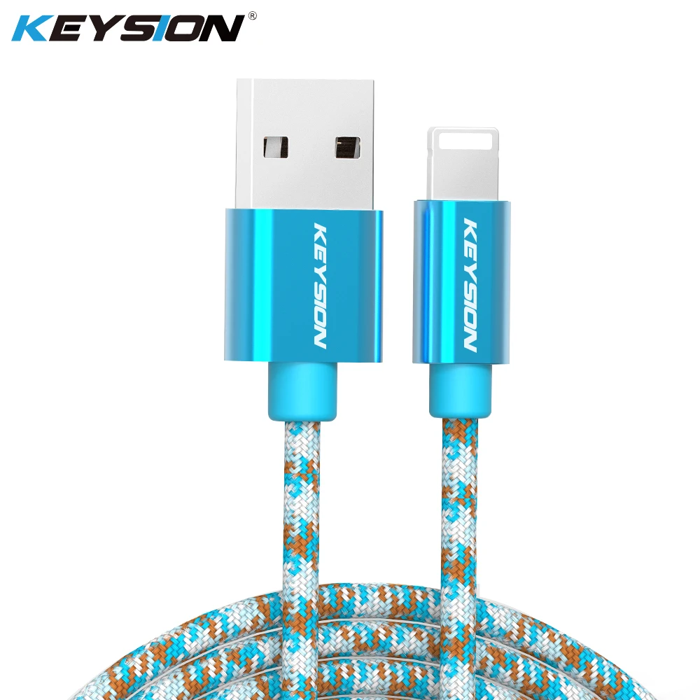 

KEYSION Digital Cable For ipod for iPhone XS Max XR 7 8 6 Plus USB Charger Camo Braided Phone Cable Fast Charging Data Sync 2.4A