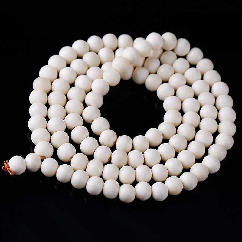 

TSB0141 Real Tibet White Yak Bone 108 Prayer Beads Mala 10mm 12mm 14mm DIY Jewelry Accessorie Fine Quality Apple Round