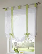 Free shipping new arrival tab top Sheer kitchen door  window curtain patchwork liftering roman blinds