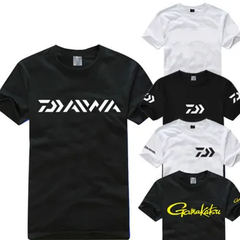 

DAIWA Fishing T Shirt 2019 New Cotton Short Sleeve Quick Dry Breathable Angler Outdoor Sun Protective UV Blocking Sport Cloth