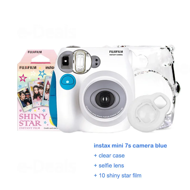 100% оригинальная фотокамера Fujifilm Instax Mini 7s набор для мгновенной фотосъемки с 10
