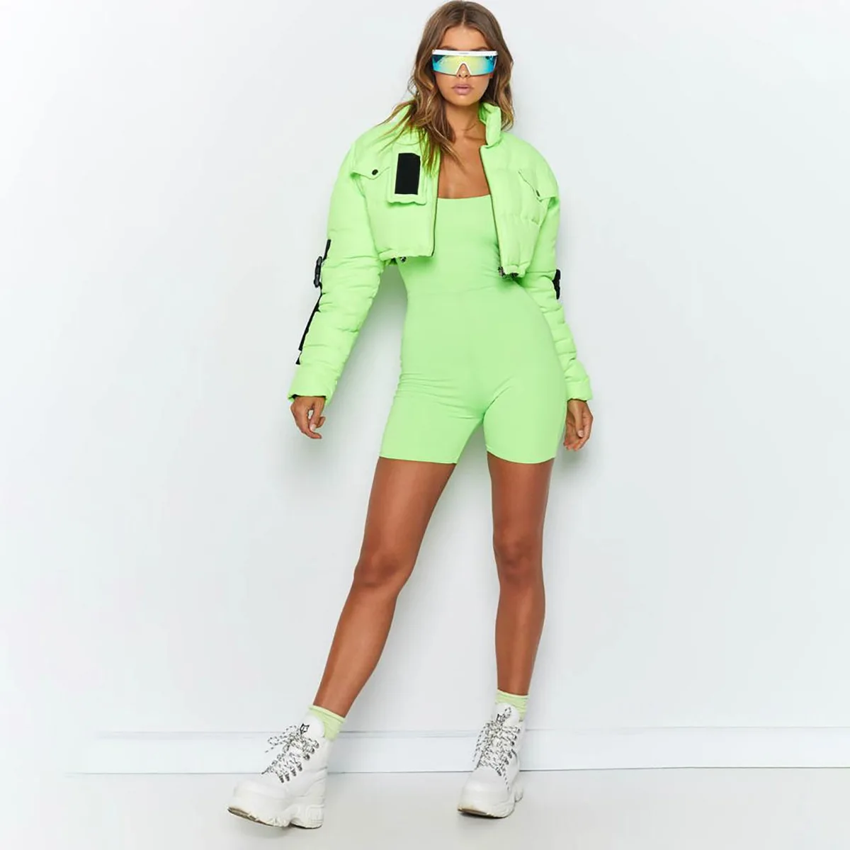 Toxic-Cropped-Puffer-Neon-Gree