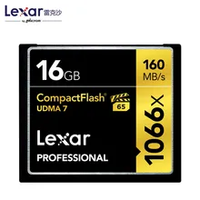 Lexar 160 МБ/с. Марка 1066×128 ГБ CompactFlash CF Карты Памяти Для Canon Nikon DSLR Камеры HD Видеокамера 1080 P 3D 4 К DV Видео DV Dev