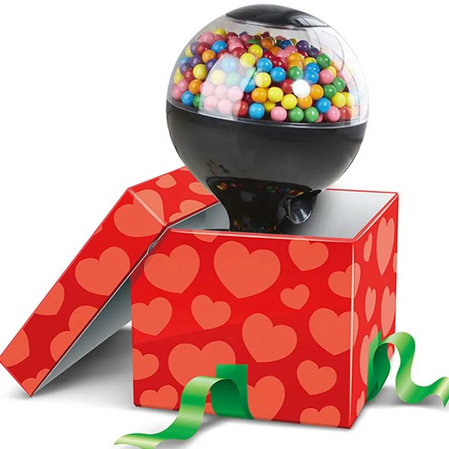 

Motion Activty Sensor Candy Dispenser Bubble Gum Container Snack Storage Bucket with Gearshift