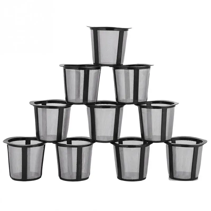10PCS Reusable Coffee Filter Plastic Coffee Filtering Cup Basket Home Coffee Maker Machine