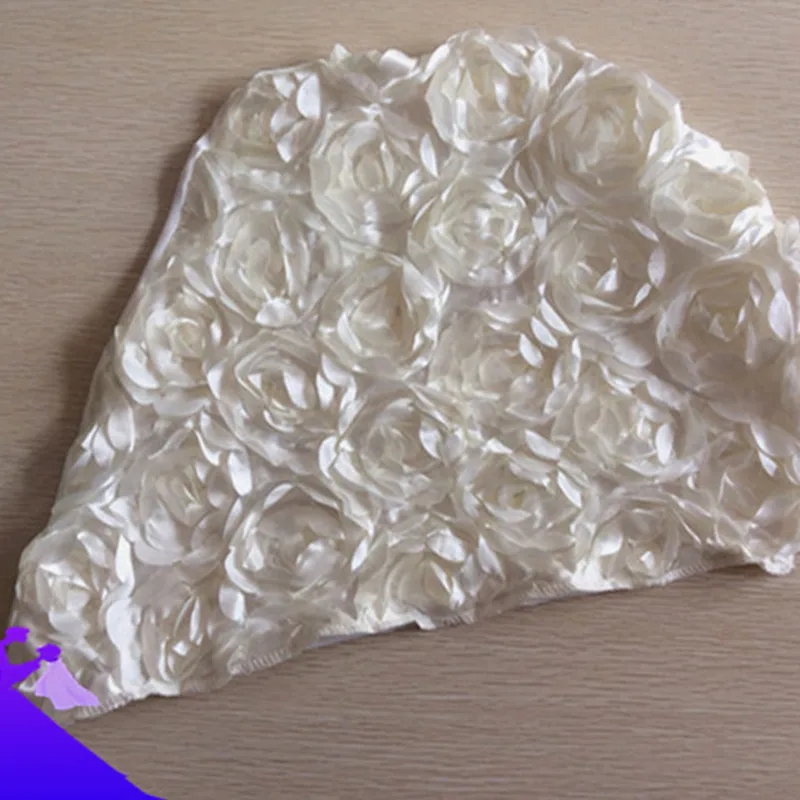 

ivory white rosette chair hood chair sash caps for weddings banquet party Free shipping 50pcs/lot