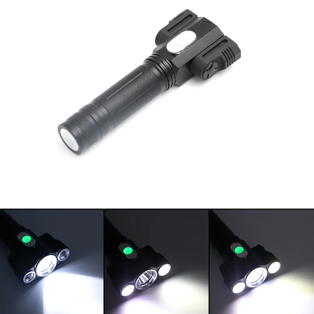 Creative Design 3 Leds Flashlights 4 Modes 2 small light 360 degreen rotation lamp light with