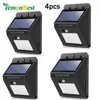 4 Pcs Waterproof 20 led Solar Light Outdoor Motion Sensor Wireless Solar Lights for Garden Decoration solar lamp