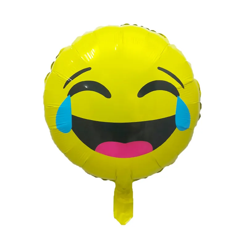 12 шт. 18 дюймов смайлы QQ баллоны Emoji воздушные шары из фольги с днем рождения
