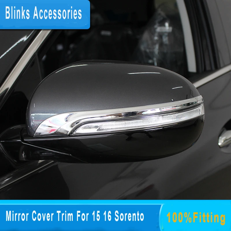 

ABS Chrome Body side Rearview mirrors cover Trims For 2015 2016 Kia Sorento stickers trim car styling accessories