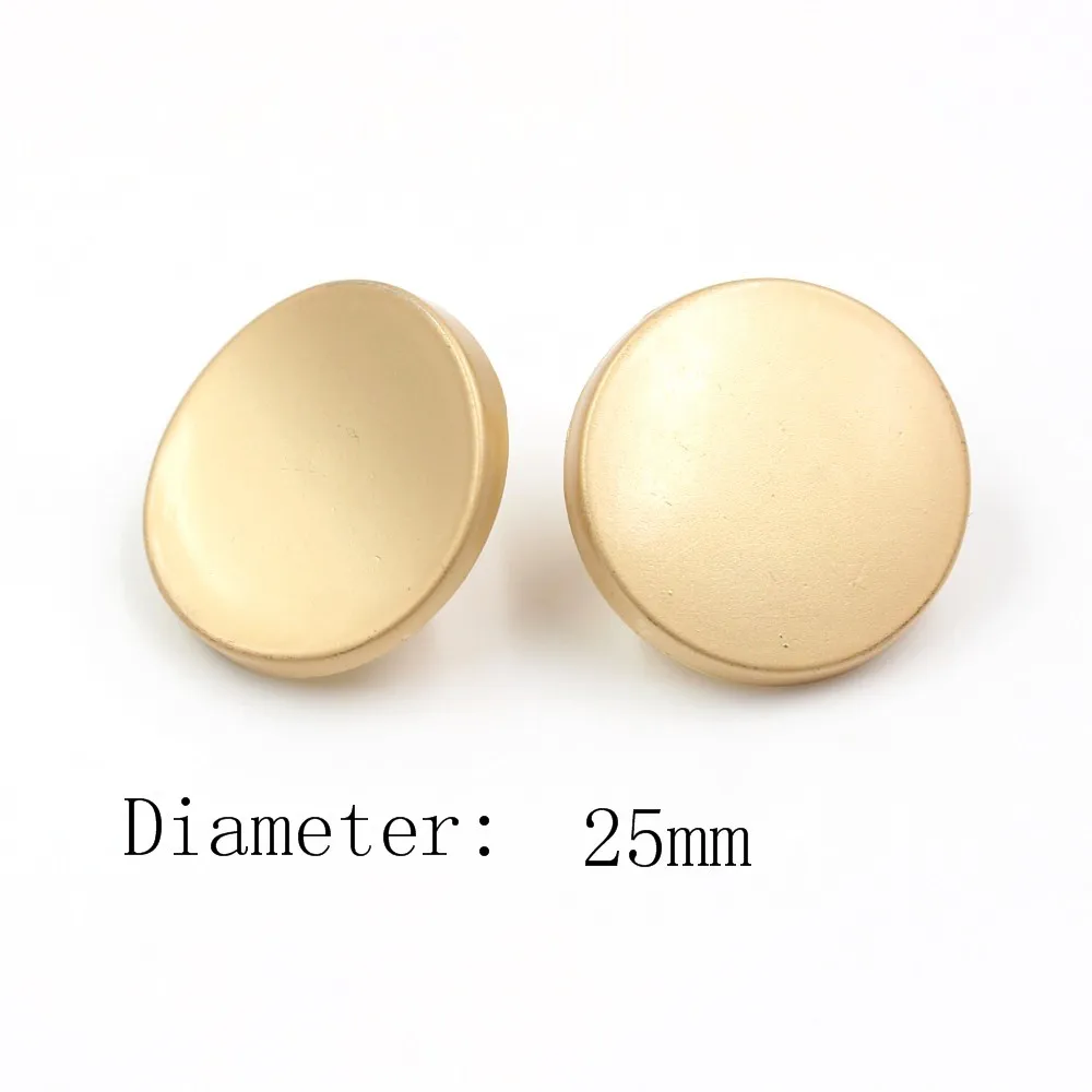 25mm smooth Shakin metal button gold sweater coat decoration buttons accessories DIY 10Pcs/Lot JS-0021 6