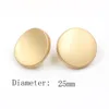 25mm smooth Shakin metal button gold sweater coat decoration buttons accessories DIY 10Pcs/Lot JS-0021 6