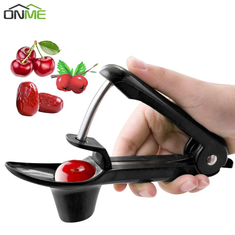 

Onme Handheld Cherry Olive Pitter Corer Stone Seed Removal Squeeze Grip Go Nuclear Device Fruit Core Remover Fruit Vegetable Too