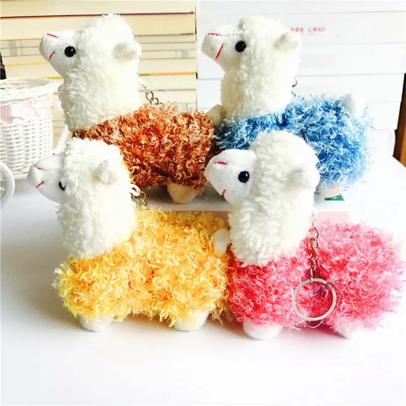 

Sheep Mens Alpaca Plush Toy Keychain Keyring Holder Anime Keychain Car Key Keychains Key Pendant for Bag Gifts for Women Kids