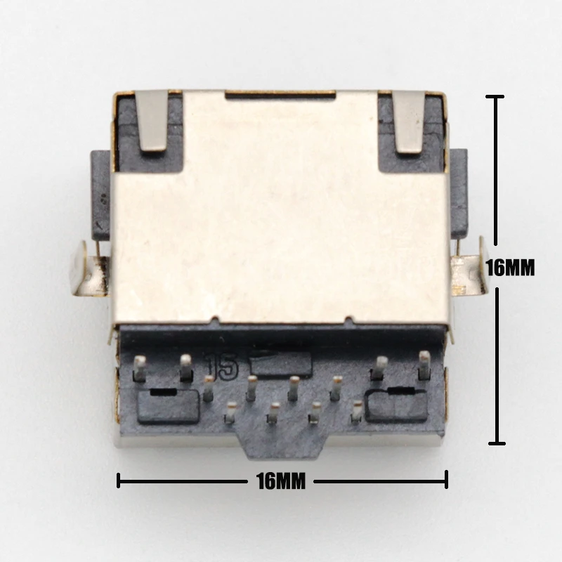 10 шт./лот RJ45 экранированный сетевой разъем медный корпус Ethernet со светодиодным SMD