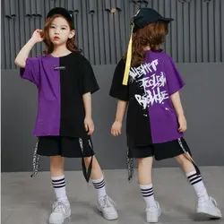 Новый дизайн Детская уличная одежда в стиле хип-хоп Танцы костюмы для девочек Мальчики Конкурс одежда для хип-хопа хип-хоп Танцы Размер 110-180