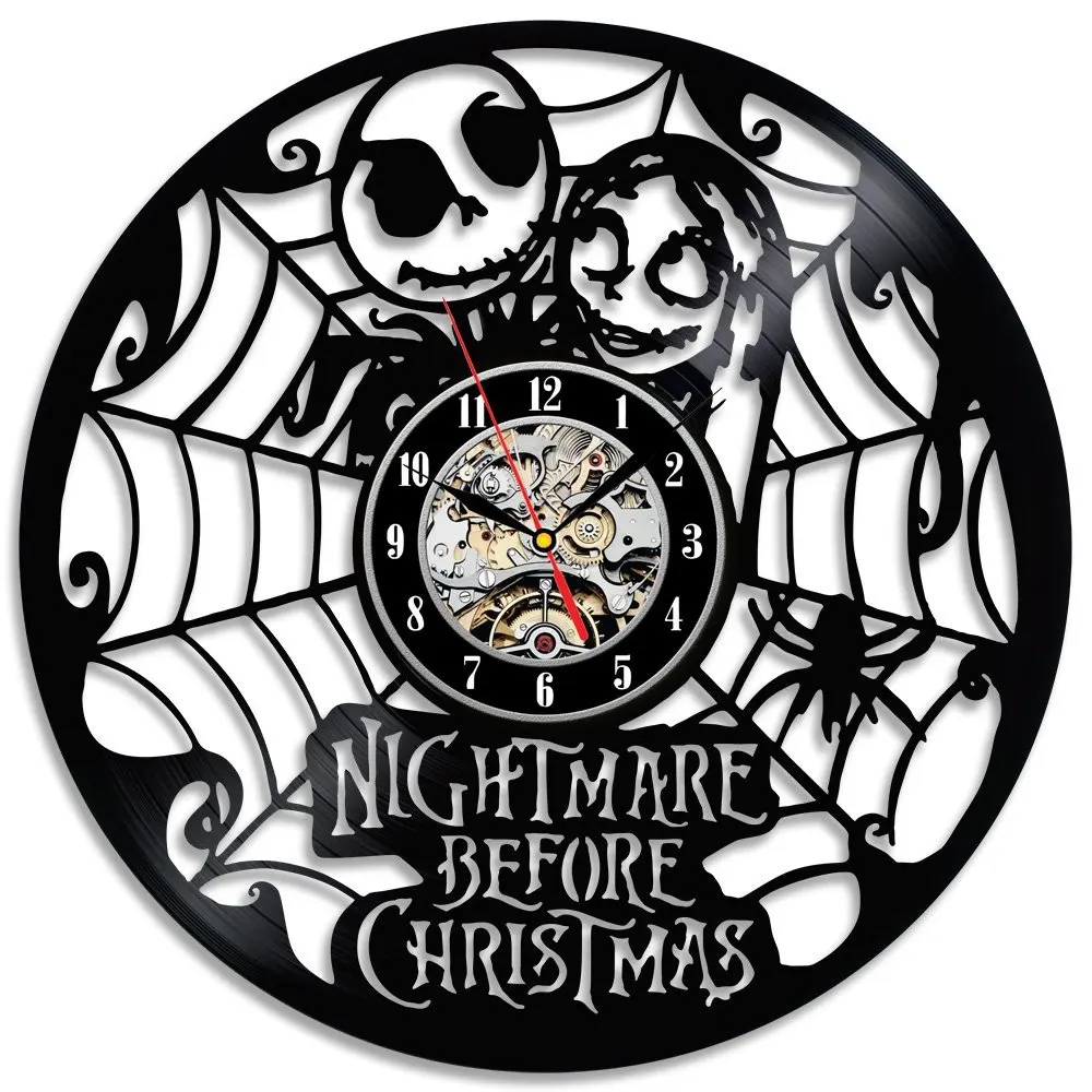Handcrafted Gift Nightmare Before Christmas Vinyl Clock-in Wall Clocks ...