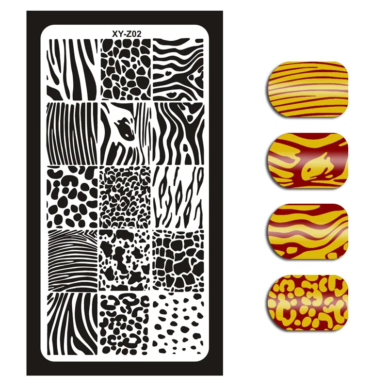 6*12 см 1 шт. XYZ пластины для штамповки ногтей DIY изображения для дизайна ногтей Маникюрные шаблоны трафареты салонные инструменты для маникюра инструменты для штамповки 02