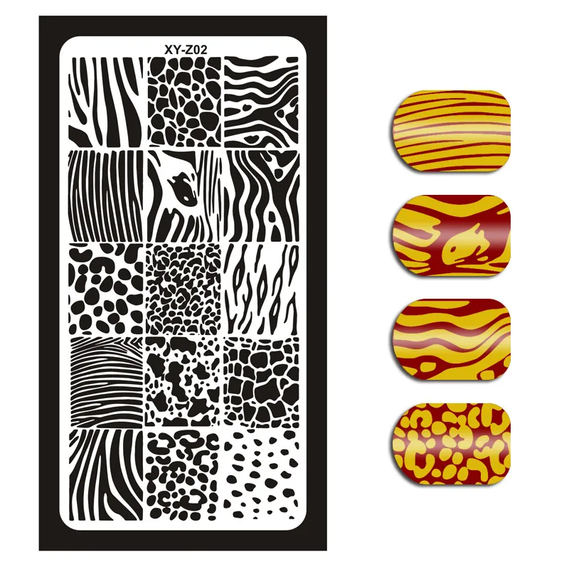 

6*12CM 1Pcs XYZ Nail Stamping Plates DIY Image Nail Art Manicure Templates Stencils Salon Beauty Polish Tools For Stamping 02#