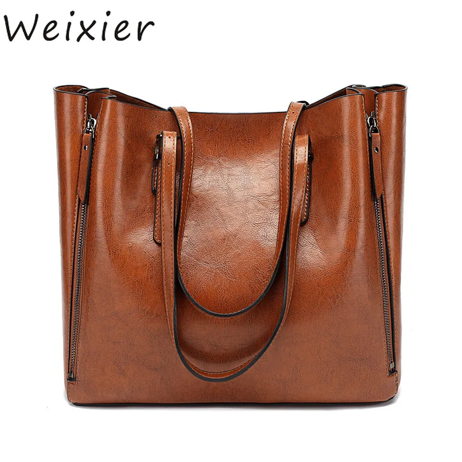 

Famous Brand Handbag Women PU Leather Shoulder Bag Casual Large Capacity Top-Handle Bucket Bag Simple Style Solid Totes NS-72