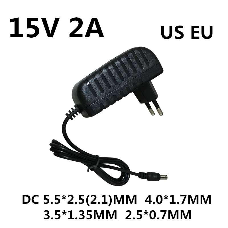 Лучшее качество AC/DC адаптер DC 15 в 0.5A 1A 2A 3A AC 100-240 В конвертер адаптер 15 в Вольт 1000 мА зарядное устройство источник питания ЕС США вилка