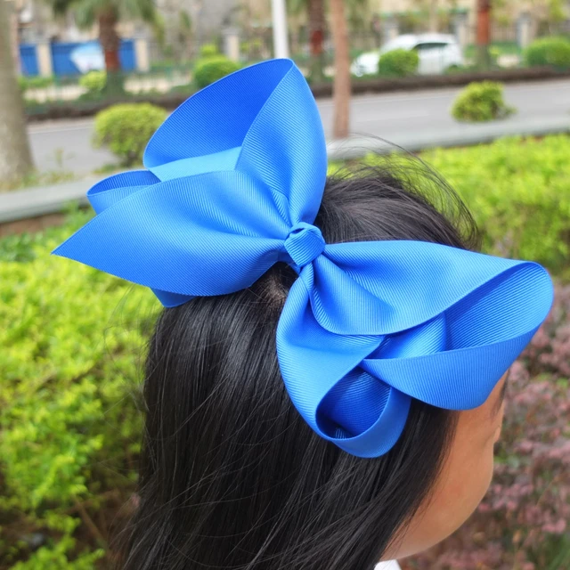 8 Pcs Big Satin Hair Bows for Women Girls, 8 Inch Large Bow Hair