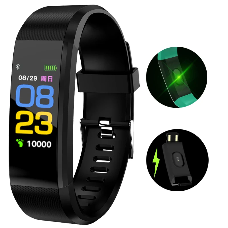 BANGWEI Fitness Smart Watch IP67 Waterproof Sport Watch Blood Pressure Oxygen Heart Rate Monitor LED Screen Smart Watch Men