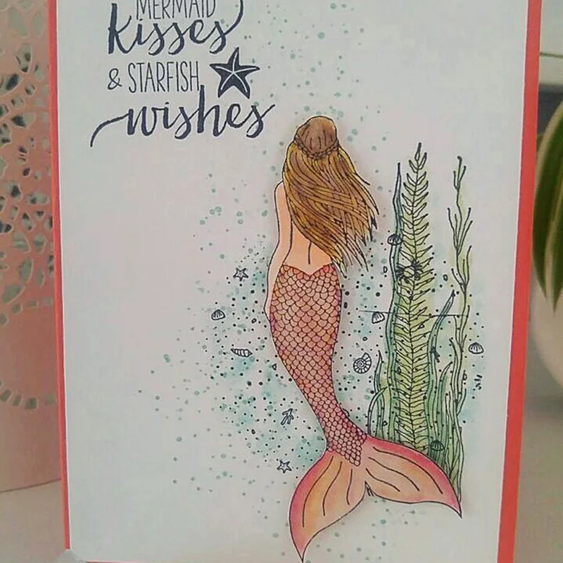 

Mermaid Manual Embossing Die DIY Children Carbon Steel Blade Model Cutter Cutting Rubber Stamps And Die