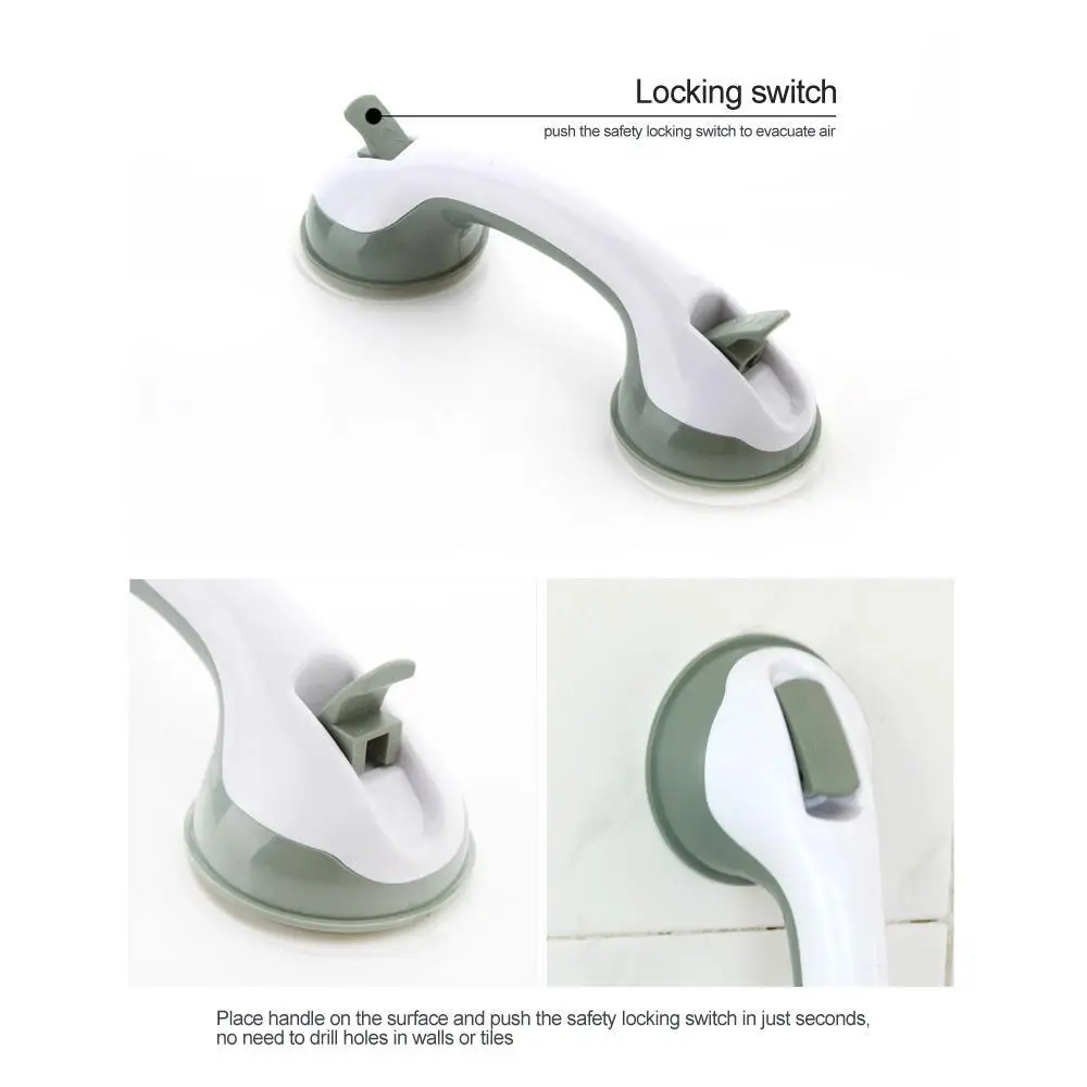 

Sucker helping handle safer strong hand grip handrail bedroom bathroom Shower Tub Grip