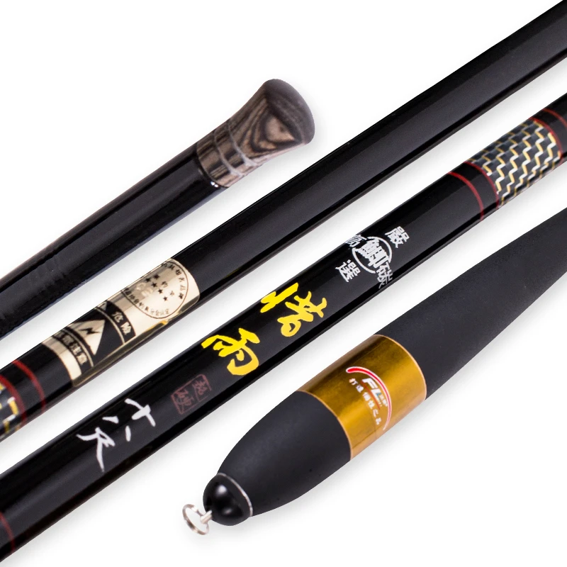 

40T Carbon Fiber Carp Fishing Rod Fishing Pole Super Light Super Fine Power H 3.9/3.6/4.5/5.4M Hand Rod Fishing Tackle