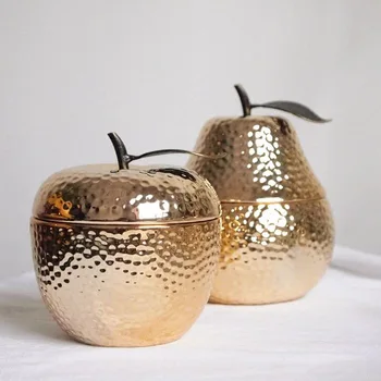 

VKStory Life Europe Style Gold Plated Retro Nostalgic Apple Pears House Decoration