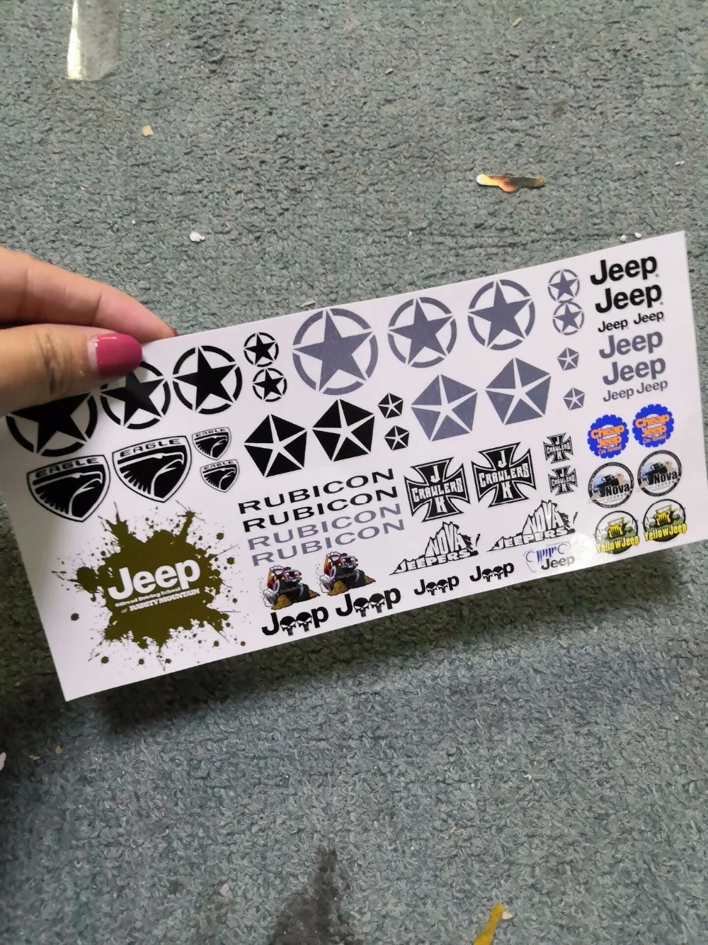 

RUBINCN JEEP water Stickers For Cross PG4S JKMAX ACE-1 TRAXXAS TRX4 AXIAL SCX10 RCW4D D90 D110 TF2 TAmiya CC01 CR01 FJ40 HPI FJ