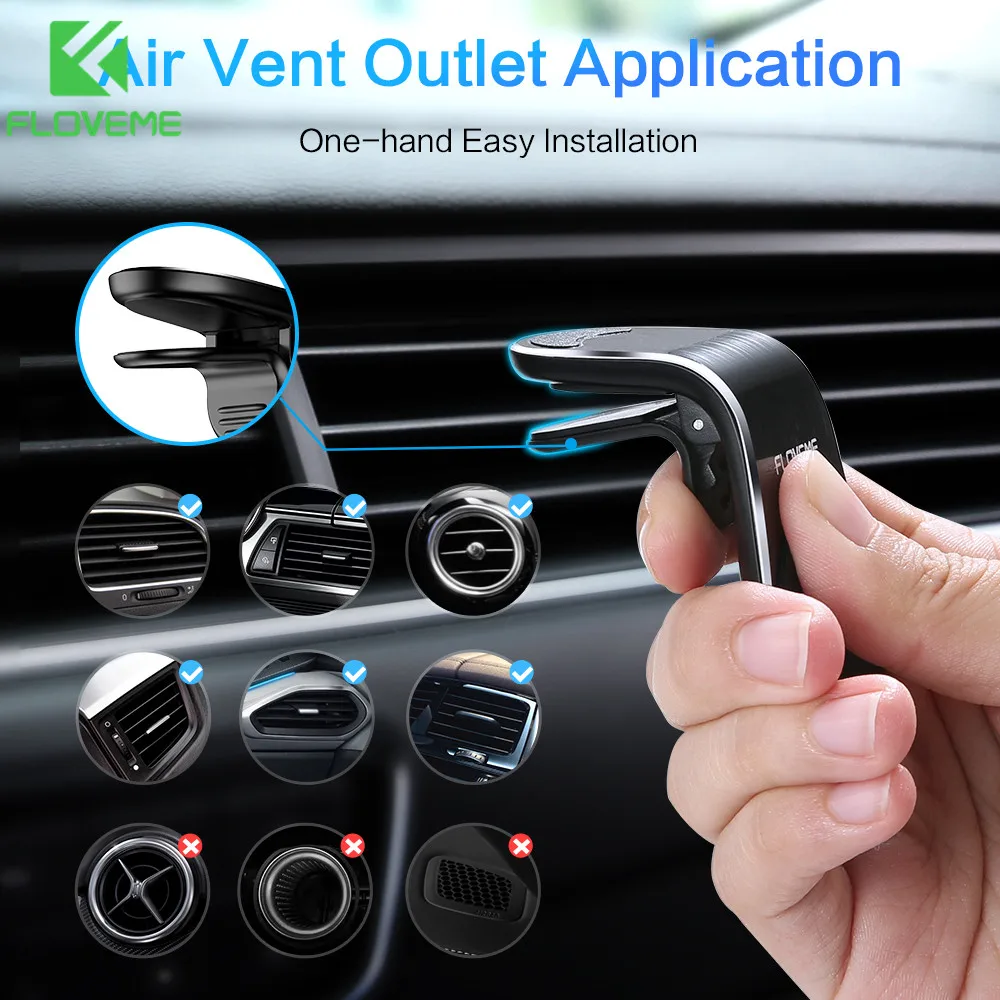 

FLOVEME Universal Magnetic Car Phone Holder For iPhone X 7 Plus Air Vent Mount Powerful Magnet Phone Car Holder Suporte Celular
