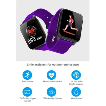 

Z02 Color Screen Smart Wristband Square Screen Full Touch Control Multi-Function Sports Wristband Men Women Color Screen Watch