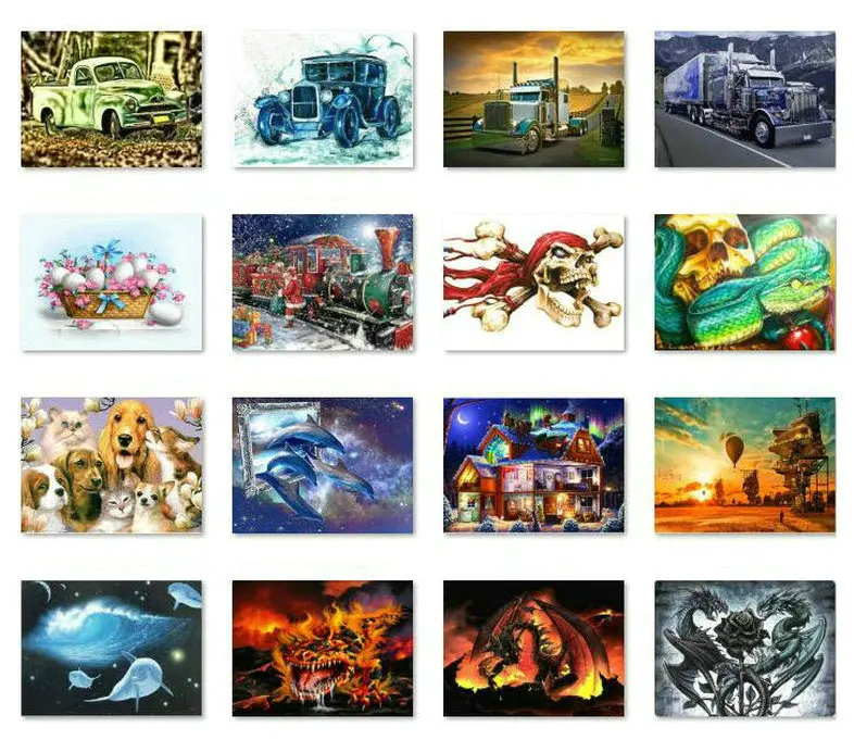 

New 5D Diamond Painting Car Truck Icon Diamond Embroidery Resin 3d Rhinestone Mosaic Home Decor Kit 20x25cm