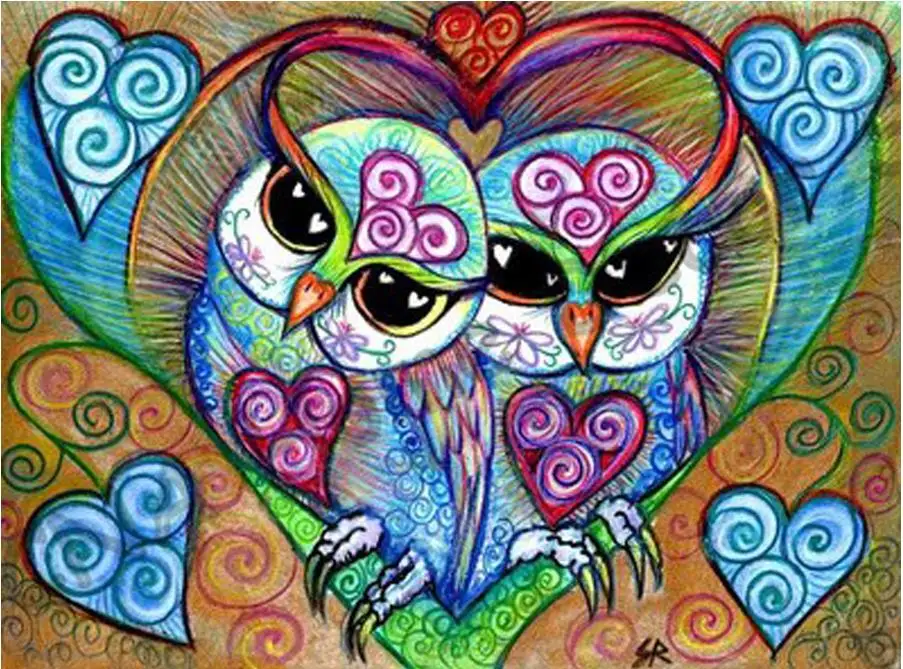 Special Shaped 5d Diamond Embroidery Animal owl Love heart Full DIY Painting Cross Stitch 3D Mosaic Bead Picture | Дом и сад