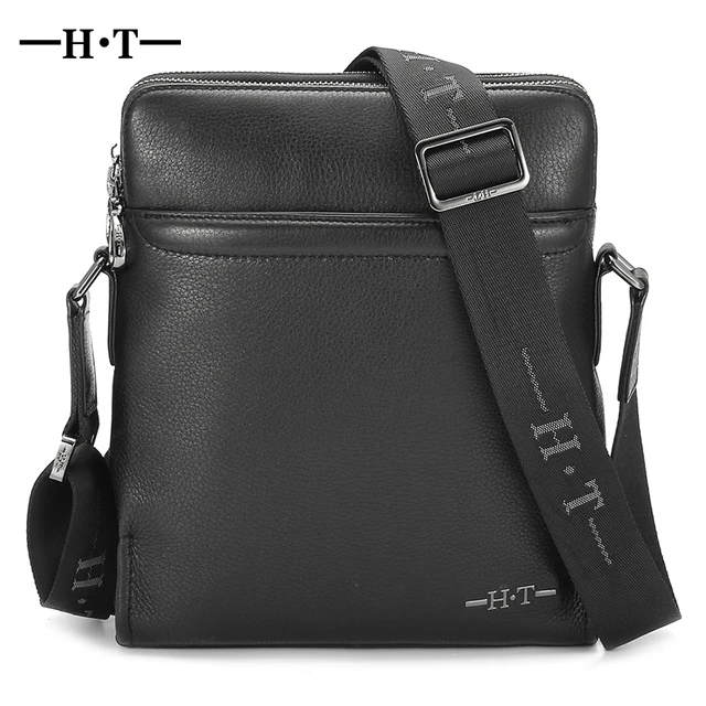 HT 100% Genuine Leather Messenger Bag Mans Crossbody Bags Brand New ...