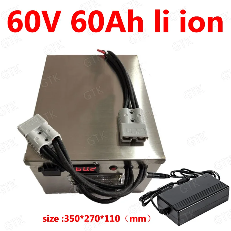 GTK 60В 60ah литиевая батарея BMS 18650 li ion для трехколесного скутера 3500 Вт моющие машины
