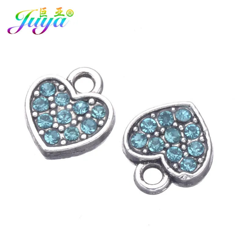 

DIY Jewelry Findings Antique Silver Cz Rhinestones Heart Star Charm Pendants Accessories For Women Fashion Jewelry DIY Making