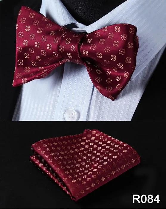 Цветочный Шелковый тканый мужской галстук бабочка Карманный платок носовой платок костюм набор# RF5