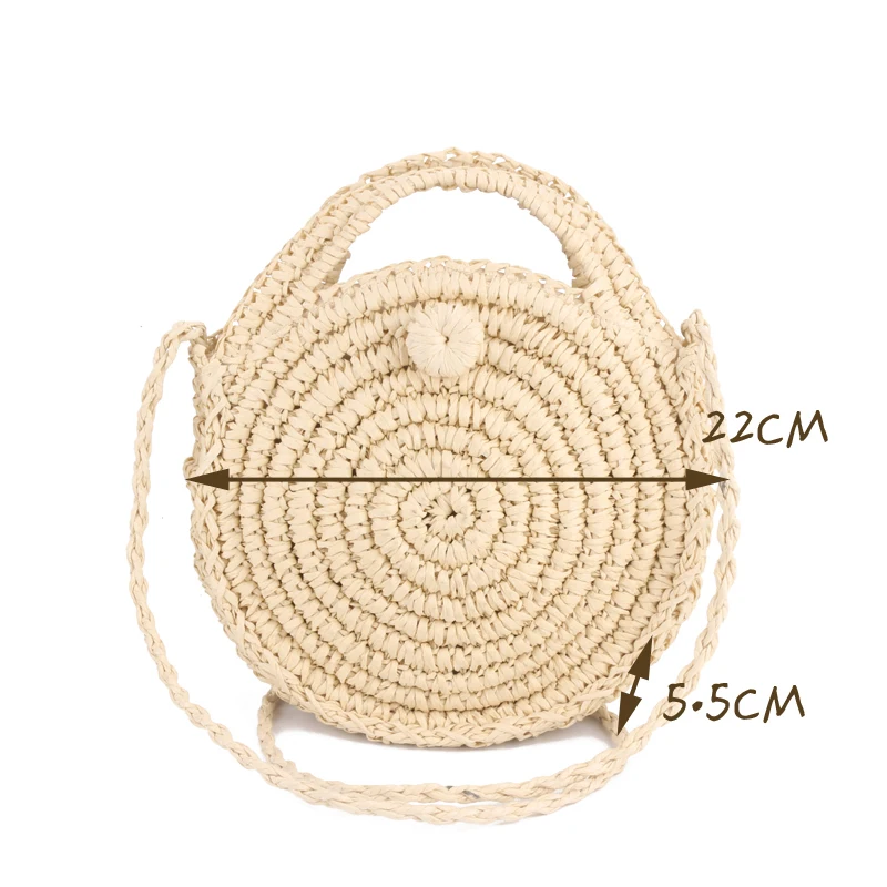 Round-Straw-Beach-Bag-Summer-mini-Vintage-Handmade-Crossbody-Leather-Bag-Girls-Circle-Rattan-bag-Small (3)