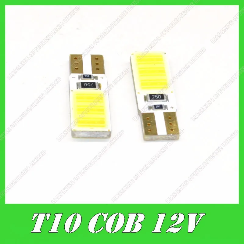 

50PCS T10 led light W5W LED COB W16W Car T10 COB Error Led car Motorcycle W5W 168 Wedge Door Instrument Side Bulb Lamp