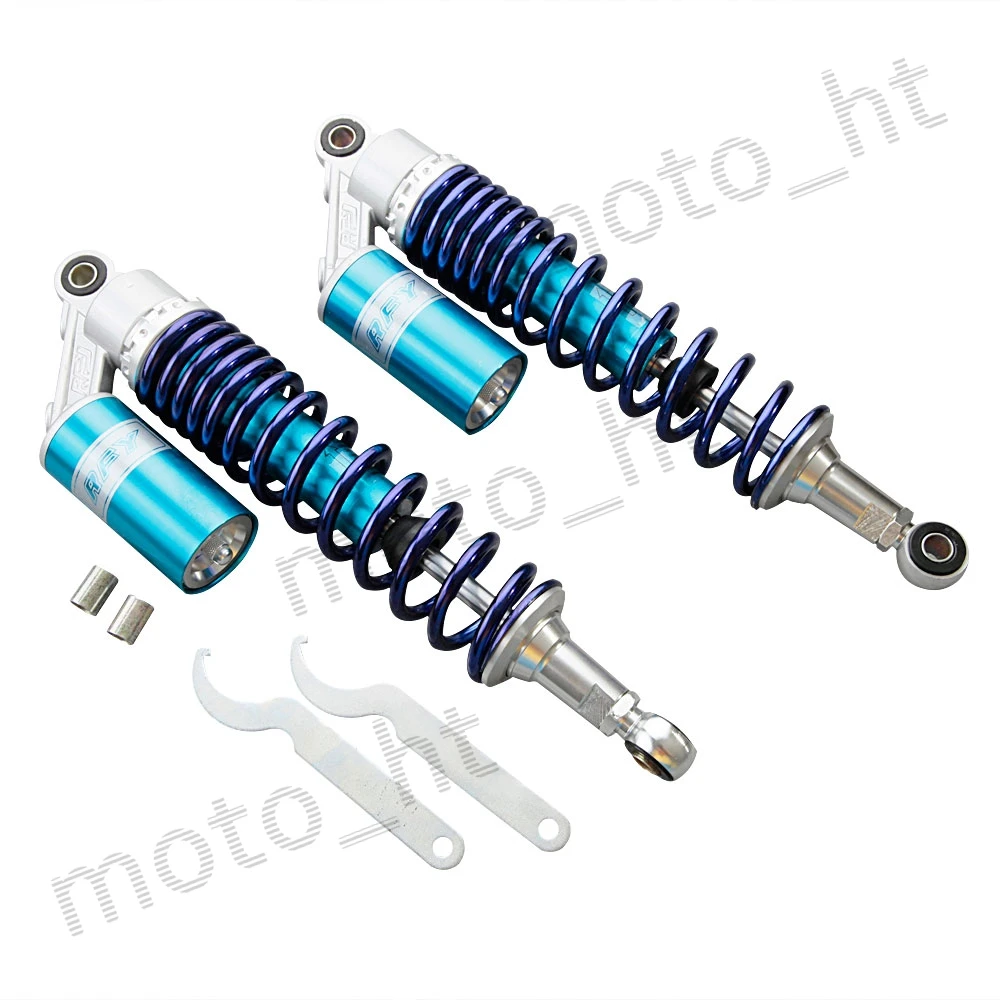 

Universal 340mm 13.5" Motorcycle Rear Air Bushing Shock Absorber Suspension for VMAX GS500 CB 500 Replacement BLUE Color