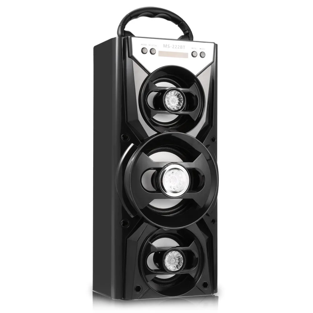 Оригинальная Колонка MS 222BT портативный Bluetooth динамик fm радио AUX USB TF карта