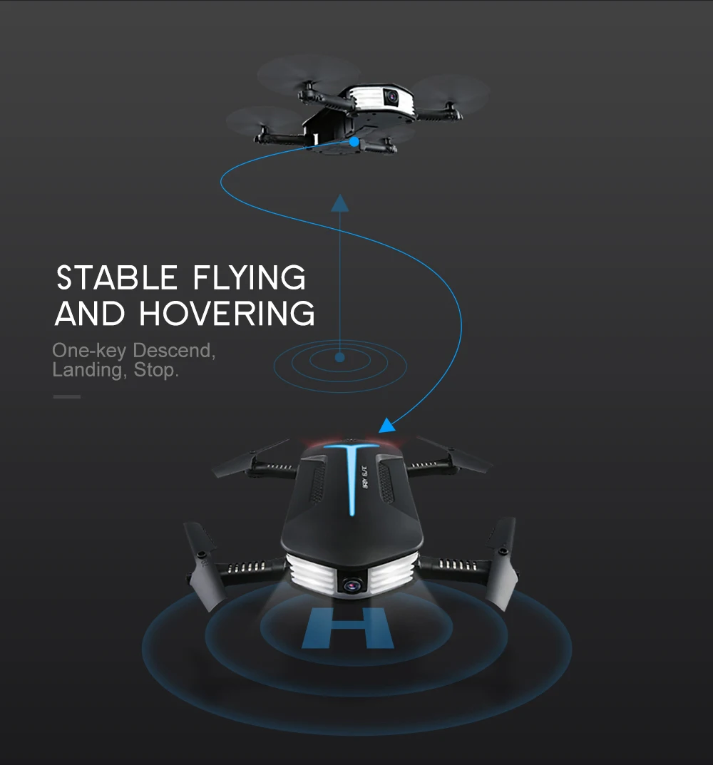 Мини складной карманный Дрон с селфи Радиоуправляемый вертолет, игрушки с 720 P HD камерой g-сенсор Wifi FPV двойной режим дистанционного управления Квадрокоптер