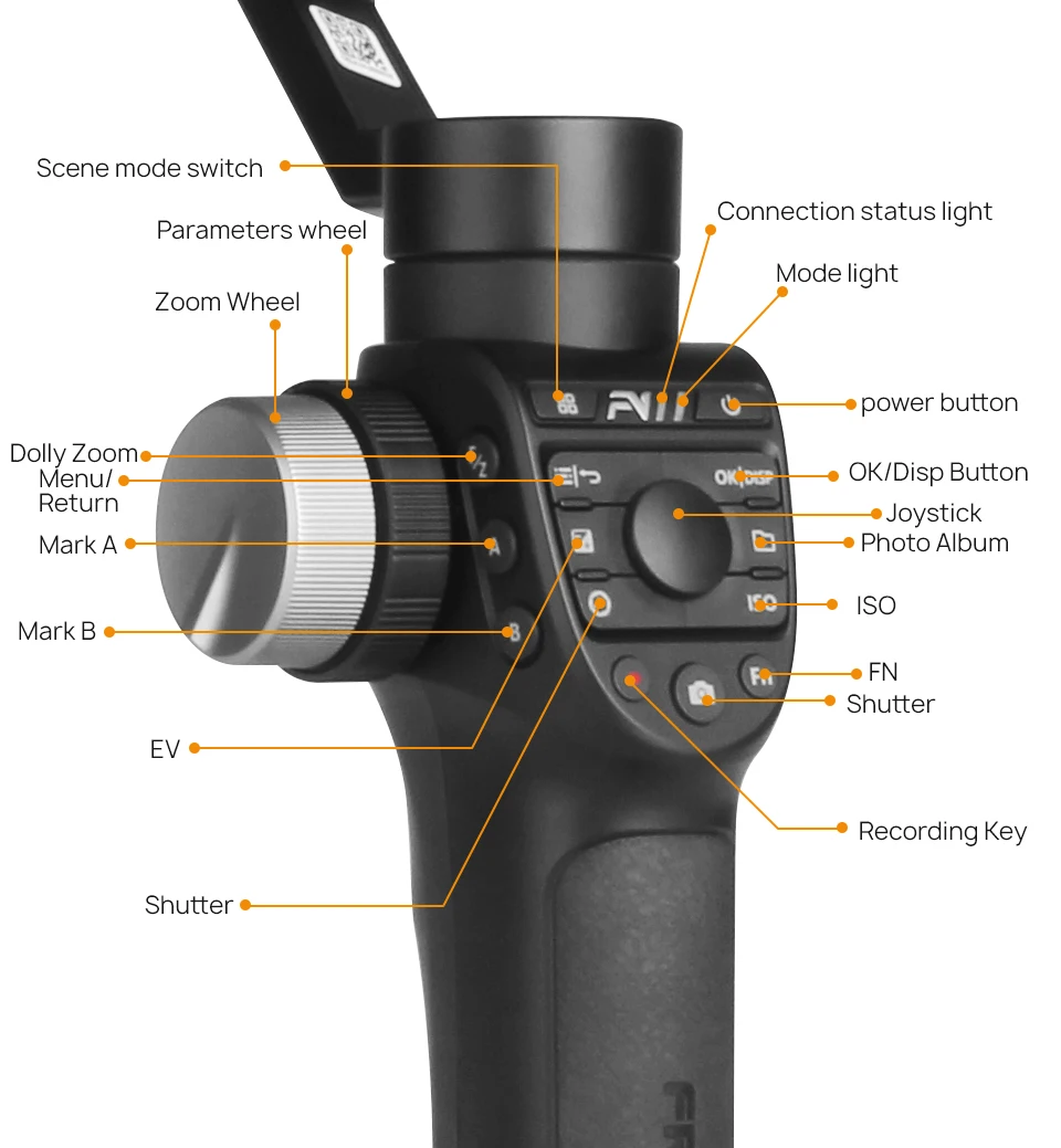 Freevision VILTA M Pro 3 Axis Gimbal смартфон стабилизатор для iPhone samsung w/фоллоу фокус и зум колесо